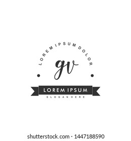 GV Initial beauty monogram logo vector