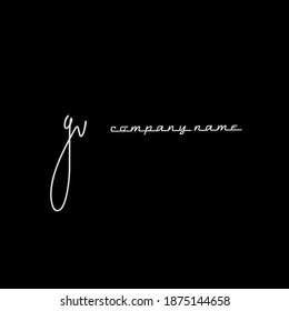 gv initial handwriting black background