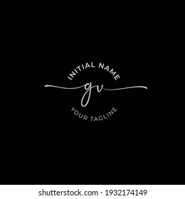 gv Initial Handschrift Signatur Logo Vektor. Handschrift für Designs