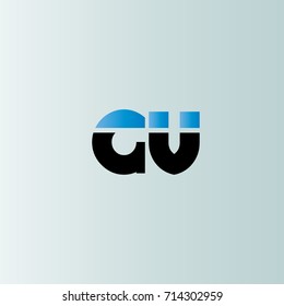 gv initial letter linked lowercase logo. g and v vector template design
