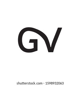 GV initial letter logo template vector icon design