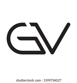 GV initial letter logo template vector icon design