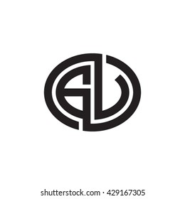 GV initial letters looping linked ellipse monogram logo