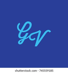 GV Letter creative square background

