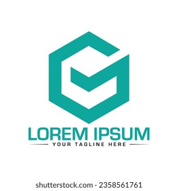 Design-Design des GV-Letter-Logos