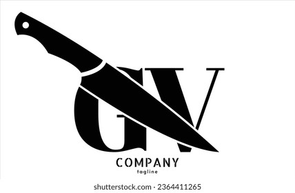 GV Letter logo design vector template.