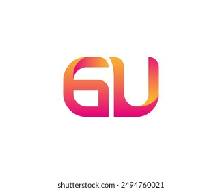GV letter logo. GV logo design vector illustration