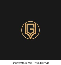 GV letter logo vector, GV circle type logo