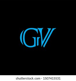 GV Letter monogram with abstrac concept style design