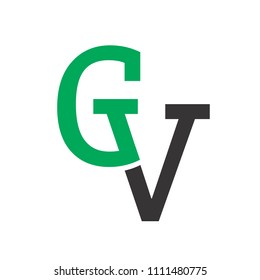 gv letter vector logo