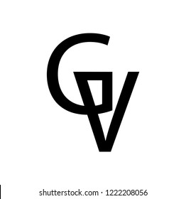 gv letter vector logo. vg letter vector logo