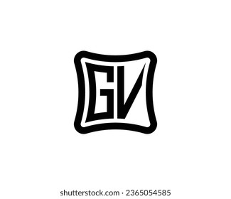 GV logo design vector template