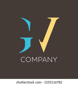 GV monogram log odesign. Company logo. Letters G anv V.