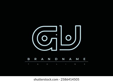 GV Technology Letter Logo Template. This tech letter logo is a graphic mark that uses letters to represent a technology company.