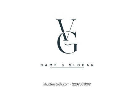 GV,  VG  Abdtract  Letters  Logo  Monogram