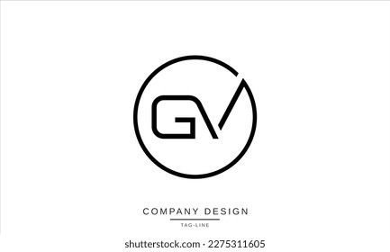 GV, VG, Abstract Letters Logo Monogram