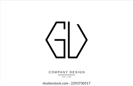 GV, VG, Monograma con el logotipo de las letras abstractas