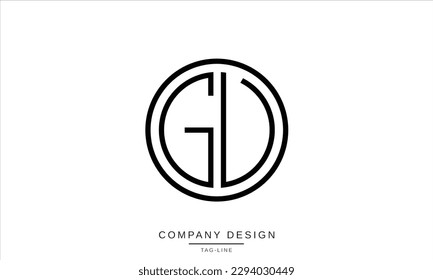 GV, VG, Monograma con el logotipo de las letras abstractas