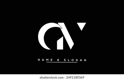 GV, VG Abstract Letters Logo Monogram