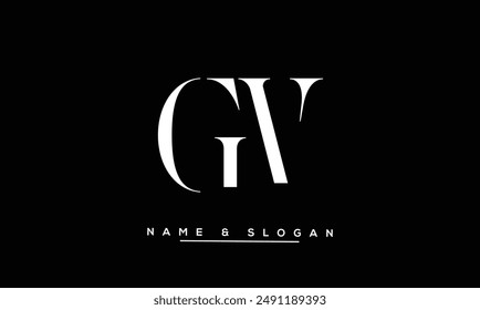 GV, VG Abstract Letters Logo Monogram