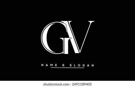 GV, VG Abstract Letters Logo Monogram