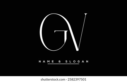 GV, VG Abstract Letters Logo Monogram