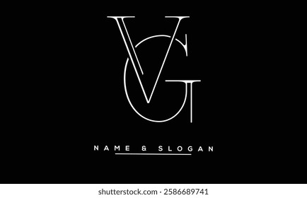 GV, VG Abstract Letters Logo Monogram