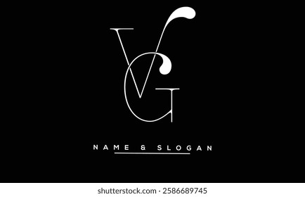 GV, VG Abstract Letters Logo Monogram