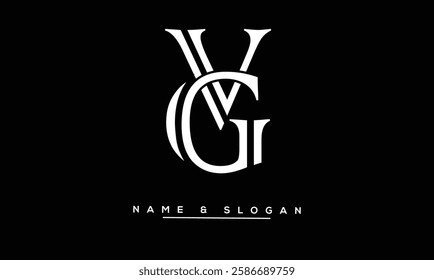 GV, VG Abstract Letters Logo Monogram
