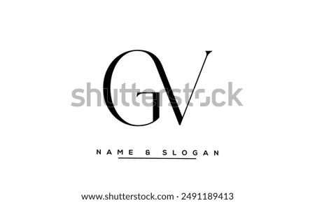 GV, VG Abstract Letters Logo Monogram