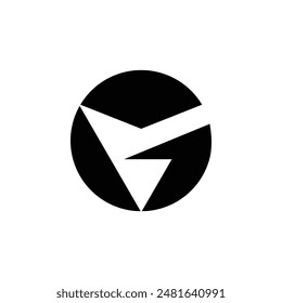 GV VG Pfeil Kreis Logo Design