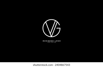 GV, VG, G, ,V Monograma del logotipo de las letras abstractas