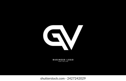 GV, VG, G, V, Abstrakte Buchstaben Logo Monogramm