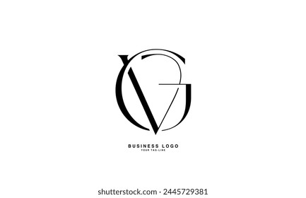 GV, VG, G, V, Abstract letters Logo monogram