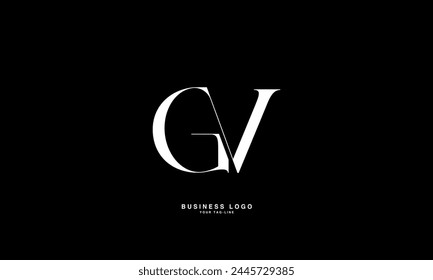 GV, VG, G, V, Abstract letters Logo monogram