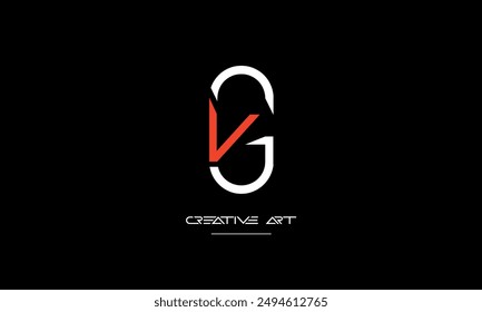 GV, VG, G, V abstract letters logo monogram