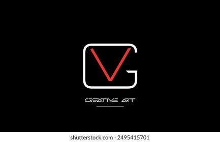 GV, VG, G, V letras abstractas logo monograma
