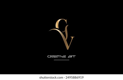 GV, VG, G, V abstract letters logo monogram