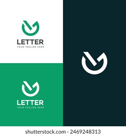 GV, VG letter logo design template elements. Modern abstract digital alphabet letter logo.