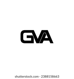 gva typography letter monogram logo design