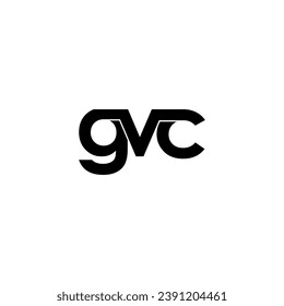 gvc initial letter monogram logo design