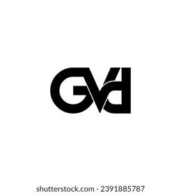 gvd typography letter monogram logo design
