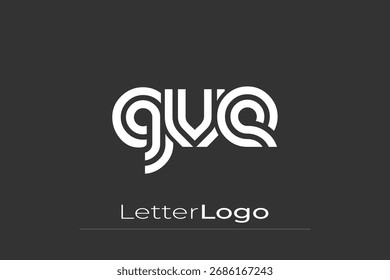 GVE kreatives, einzigartiges Logo-Design für moderne Buchstaben. Elegantes Monogramm-Logo-Design mit dekorativen Elementen und Typografie