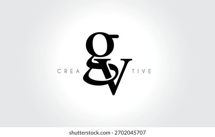 GVgv Elegant Serif Monogram Logo – Luxury Lowercase Typographic Lettermark for Modern Branding
