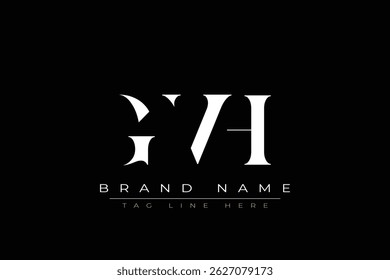 GVH abstract letter logo design. This logo is designed by three abstract letters.