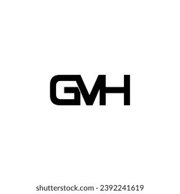 gvh typography letter monogram logo design