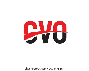Letra GVO Ilustración del vector de diseño del logotipo inicial