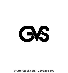 gvs typography letter monogram logo design
