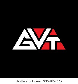 GVT Dreieck-Buchstaben Logo-Design mit Dreiecksform. GVT Dreieck Logo Design Monogramm. GVT Dreieck-Vektorlogo-Vorlage mit roter Farbe. GVT dreieckiges Logo Einfach, elegant und luxuriös.