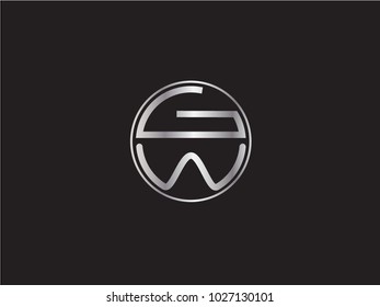 GW circle Shape Letter Design
